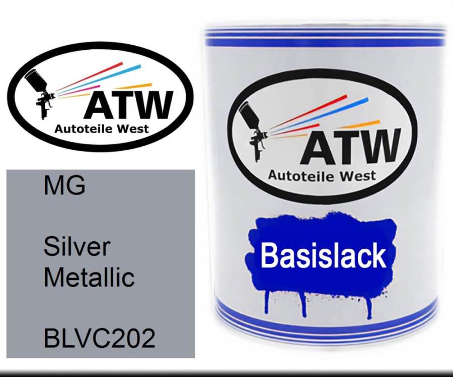 MG, Silver Metallic, BLVC202: 1L Lackdose, von ATW Autoteile West.